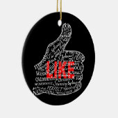 Mit LIKE Textdesign Keramikornament (Rechts)