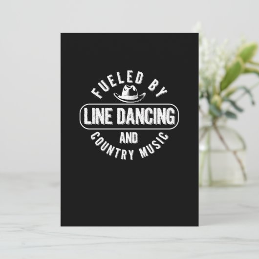 Mit Line Dancing Country Music Cowboy Geschenk Einladung (Stehend Vorderseite)