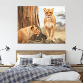 Mit lionenartiger Leinwand konfrontiert (Insitu (Schlafzimmer))