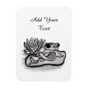 Mit Lotus-Blume gefroren, Text hinzufügen Magnet