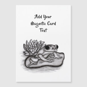 Mit Lotus-Blume gefroren, Text hinzufügen Magnetkarte