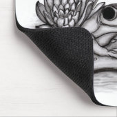 Mit Lotus-Blume gefroren, Text hinzufügen Mousepad (Ecke)