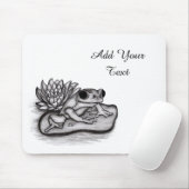 Mit Lotus-Blume gefroren, Text hinzufügen Mousepad (Mit Mouse)