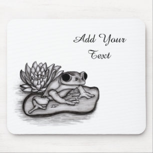 Mit Lotus-Blume gefroren, Text hinzufügen Mousepad