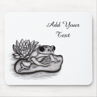 Mit Lotus-Blume gefroren, Text hinzufügen Mousepad