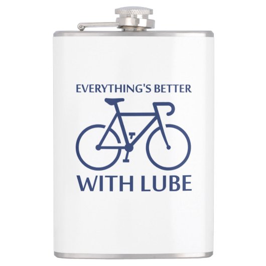 Mit Lube ist alles besser Flachmann (Vorderseite)