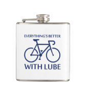 Mit Lube ist alles besser Flachmann (Vorderseite)