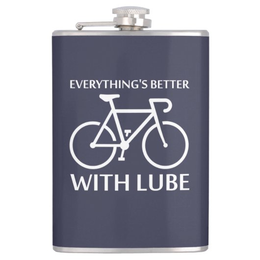 Mit Lube ist alles besser Flachmann (Vorderseite)