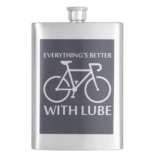 Mit Lube ist alles besser Flachmann (Vorderseite)