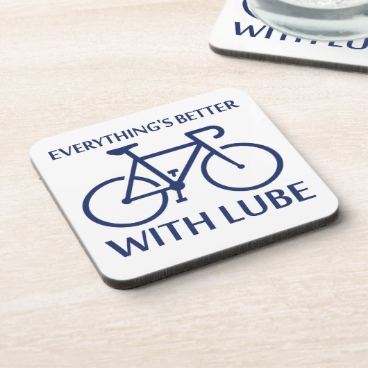 Mit Lube ist alles besser Getränkeuntersetzer (Linke Seite)