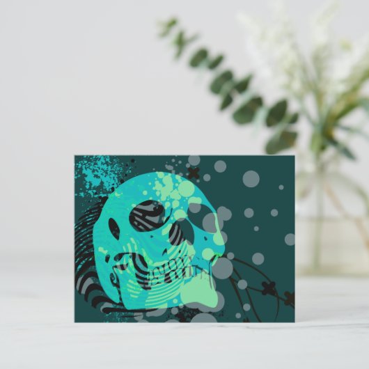 mit Luftblasen. Postkarte (Stehend Vorderseite)