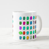 Mit lustigen Außerirdischen Jumbo-Tasse (Vorderseite Rechts)