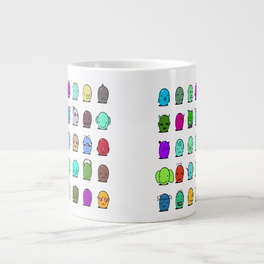 Mit lustigen Außerirdischen Jumbo-Tasse (Vorderseite)