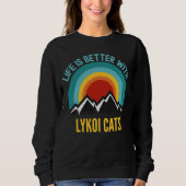 Mit Lykoi Katzen Sweatshirt (Vorderseite)