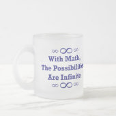 Mit Mathe sind die Möglichkeiten unbegrenzt Mattglastasse (Links)