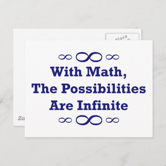 Mit Mathe sind die Möglichkeiten unbegrenzt Postkarte (Vorne/Hinten)