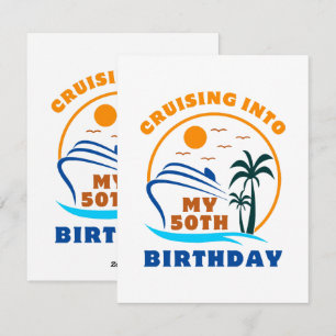 Mit meinem 50. Geburtstag auf dem Boot cruisen Feiertagskarte