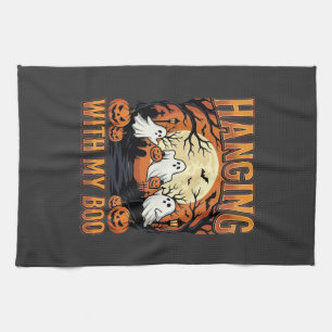 Mit meinem Boo Halloween-Geist-Design abhängen Geschirrtuch