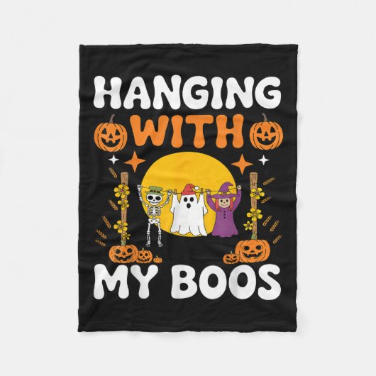 Mit meinem Boos Funny Halloween Ghost Hexe S Fleecedecke (Vorderseite)