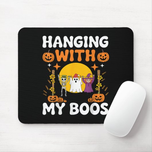 Mit meinem Boos Funny Halloween Ghost Hexe S Mousepad (Mit Mouse)