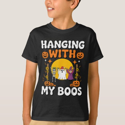 Mit meinem Boos Funny Halloween Ghost Hexe S T-Shirt (Vorderseite)