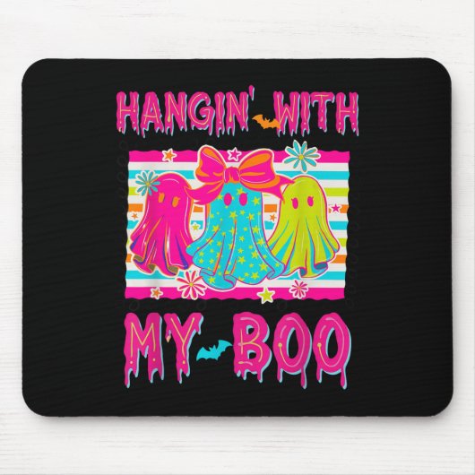 Mit meinem Boos Soky Halloween Disco Ghost Wo Mousepad (Vorne)