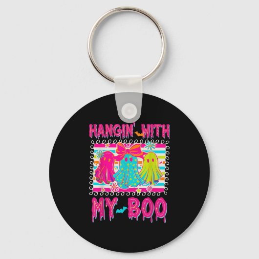 Mit meinem Boos Soky Halloween Disco Ghost Wo Schlüsselanhänger (Vorderseite)