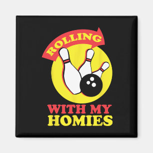 Mit meinem Bowling-Team ein Geschenk machen Magnet