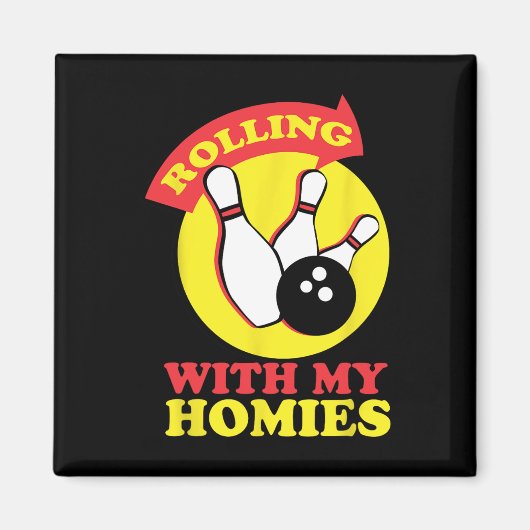 Mit meinem Bowling-Team ein Geschenk machen Magnet (Vorne)