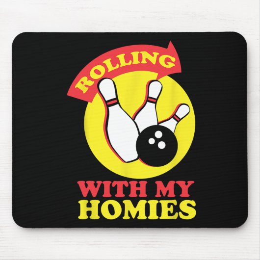 Mit meinem Bowling-Team ein Geschenk machen Mousepad (Vorne)
