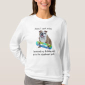 Mit meinem Bulldog zum SkateBoard Park T - Shirt (Vorderseite)
