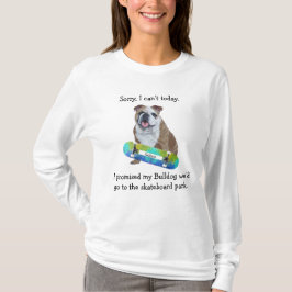 Mit meinem Bulldog zum SkateBoard Park T - Shirt