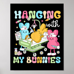 Mit meinem Bunnies-Sonntag Ostern 2025 Nurs Poster