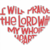 Mit meinem ganzen Herzen Aufkleber (Vorderseite)