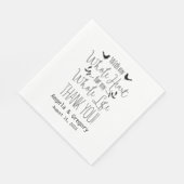 Mit meinem ganzen Herzen mein ganzes Leben Hochzei Serviette (Ecke)