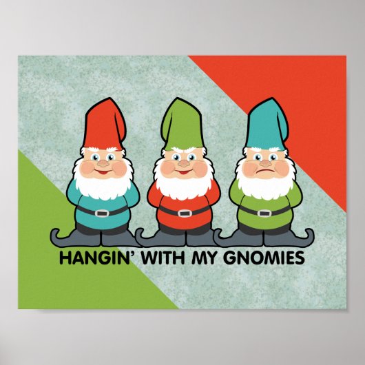 Mit meinem Gnomen-Poster umgehen Poster (Vorne)