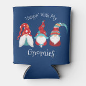 Mit meinem Gnomies Blue Funny Modern Holiday Dosenkühler (Vorderseite)