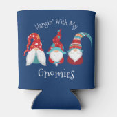Mit meinem Gnomies Blue Funny Modern Holiday Dosenkühler (Rückseite)