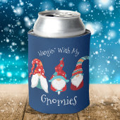 Mit meinem Gnomies Blue Funny Modern Holiday Dosenkühler