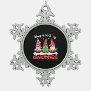 Mit meinem Gnomies Garden ändern Weihnachten Schneeflocken Zinn-Ornament