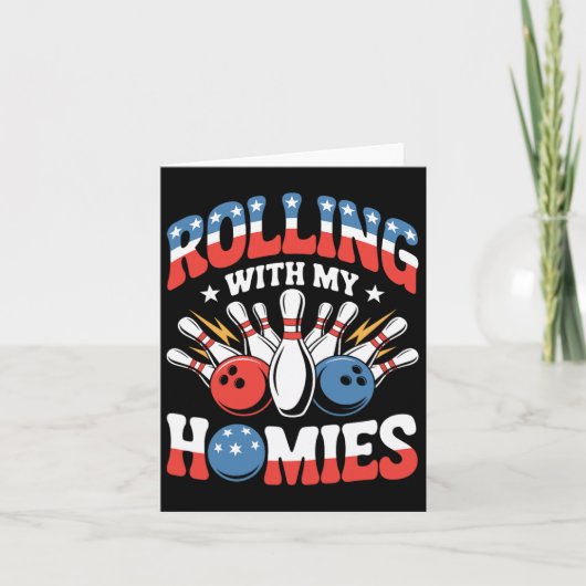 Mit meinem Heimatland Amerikanischer Bowling Karte (Vorderseite)
