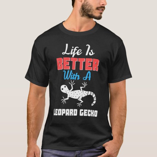 Mit meinem Leopard Gecko Leopard Gecko T-Shirt (Vorderseite)