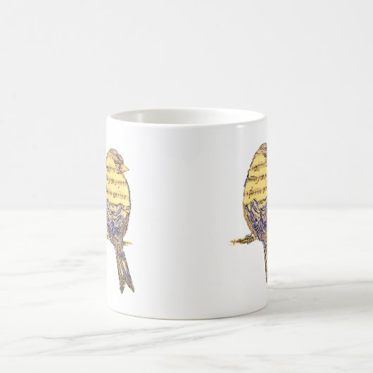 Mit meinem Lied lobe ich Ihm Bible Scripture Bird Kaffeetasse (Mittel)