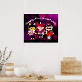 Mit meinem Monster Friends Halloween Poster (Küche)