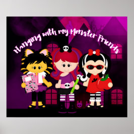 Mit meinem Monster Friends Halloween Poster