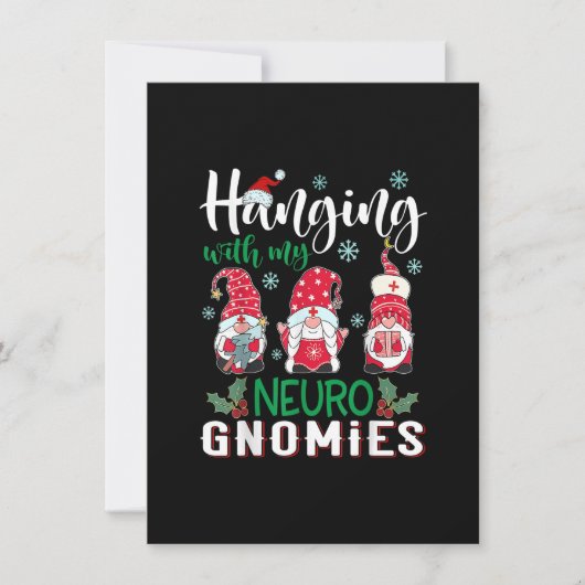 Mit meinem Neuro Gnomies Nurse Weihnachtslieder än Einladung (Vorderseite)