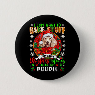 Mit meinem Poodle lo spielen und Weihnachtsfilme a Button