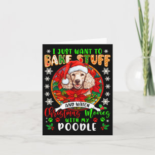 Mit meinem Poodle lo spielen und Weihnachtsfilme a Karte