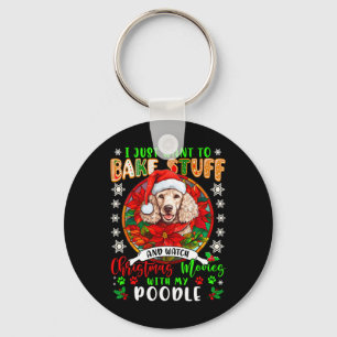 Mit meinem Poodle lo spielen und Weihnachtsfilme a Schlüsselanhänger