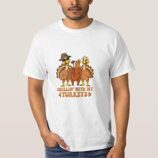 Mit meinem Truthahn-Erntedank T-Shirt (Vorderseite)